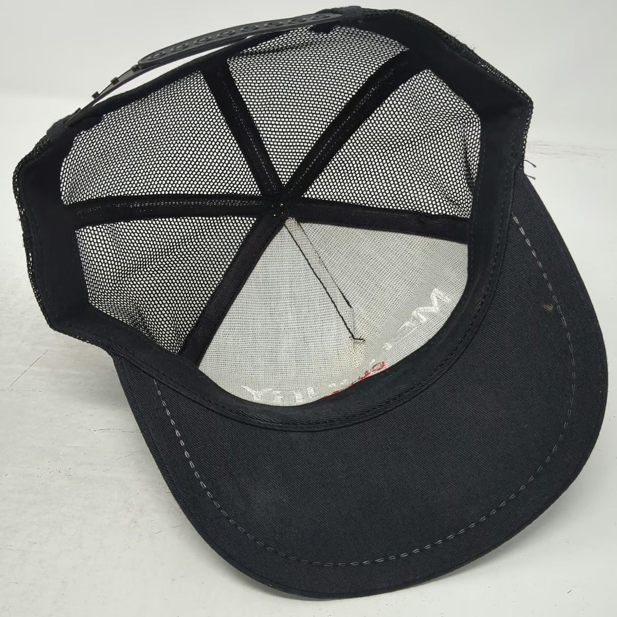 K-Products Trucker Hat Black Mercury Outboards Mesh Piping Snapback Vintage