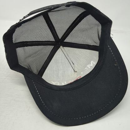 K-Products Trucker Hat Black Mercury Outboards Mesh Piping Snapback Vintage