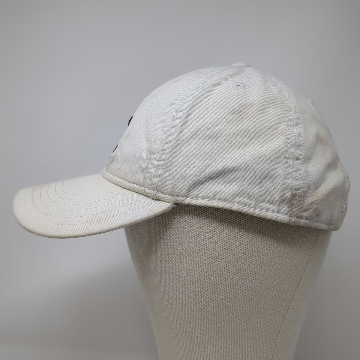 Adidas Baseball Cap White One Size Trefoil Logo Slideback Cotton Embroidered Hat