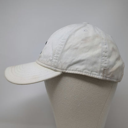 Adidas Baseball Cap White One Size Trefoil Logo Slideback Cotton Embroidered Hat