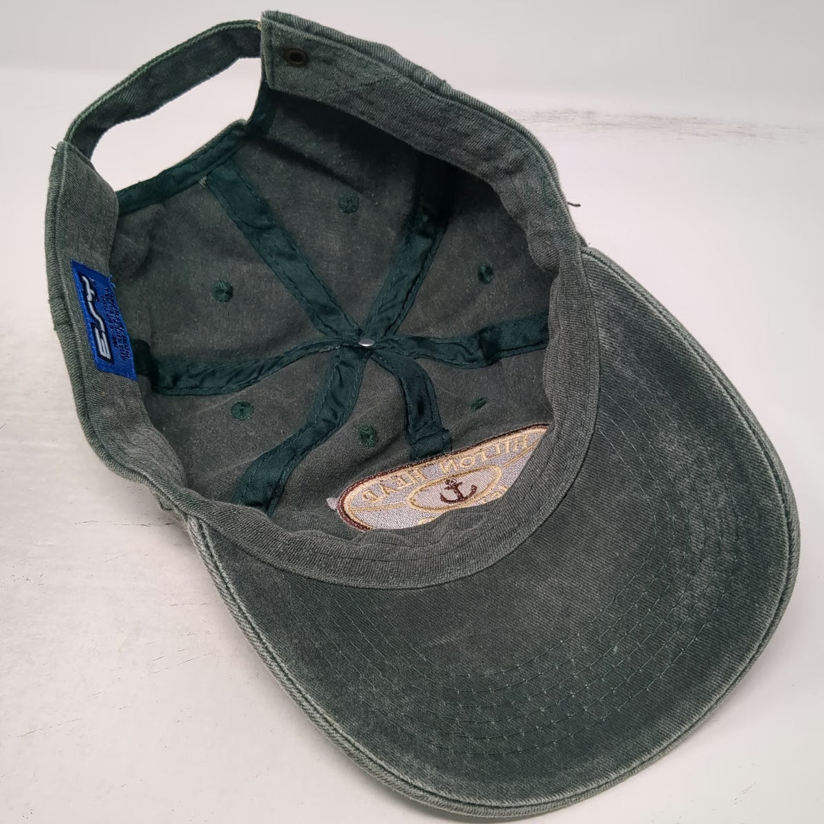 EST Hilton Head Island Green Baseball Cap OSFM Slideback Cotton Anchor Patch hat