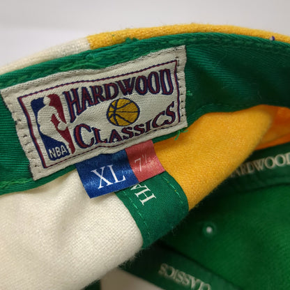 Seattle SuperSonics NBA Twins Enterprise Cap Green Yellow White 7 1/2 Fitted