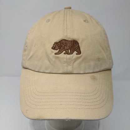 Bear Slideback Hat Tan One Size Adjustable Embroidered Carbon Elements