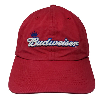 Budweiser Men's Strapback Hat Red OSFA Boston Red Sox Embroidered 2006 Logo