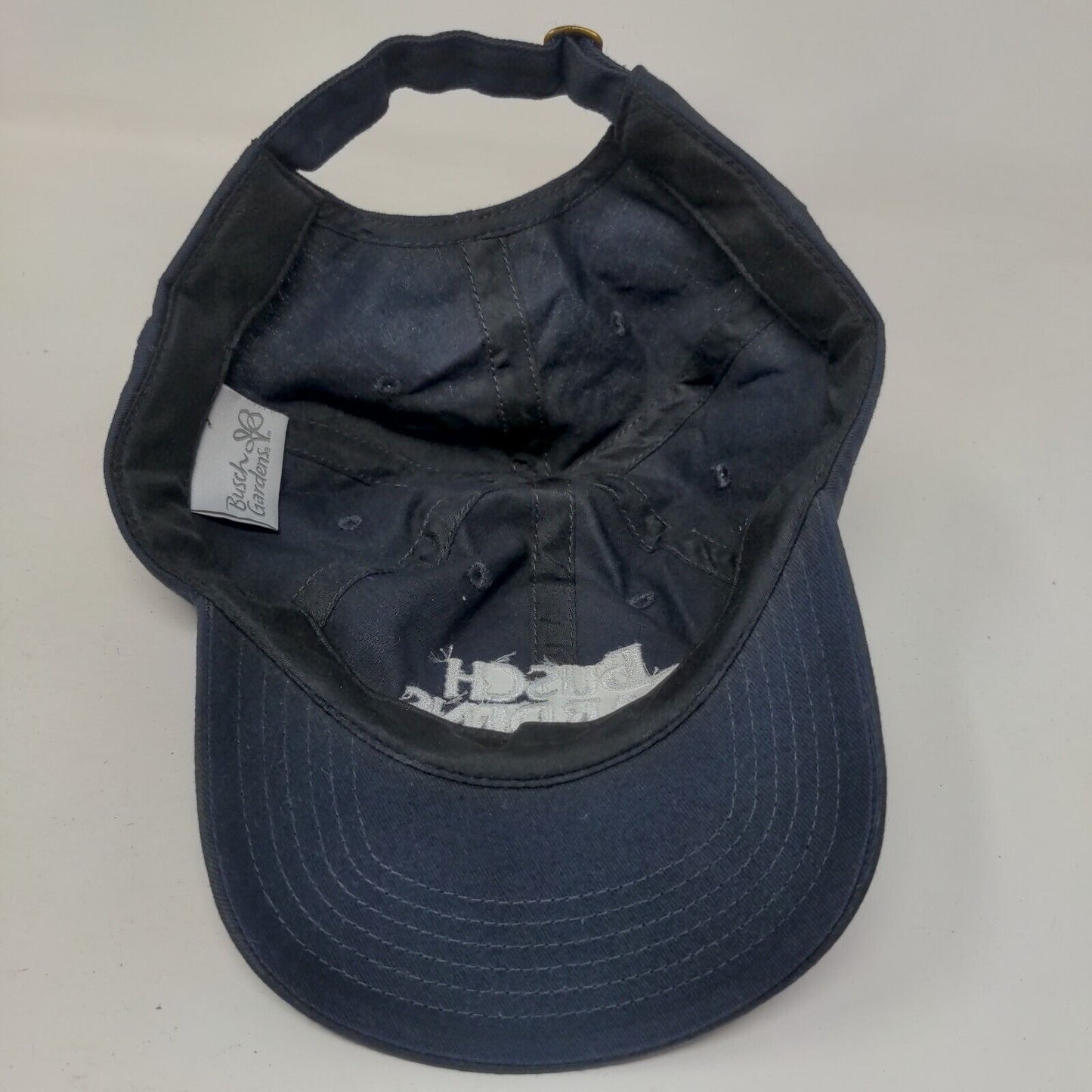 Busch Gardens Slideback Hat Blue One Size Embroidered Adjustable 6 Panel