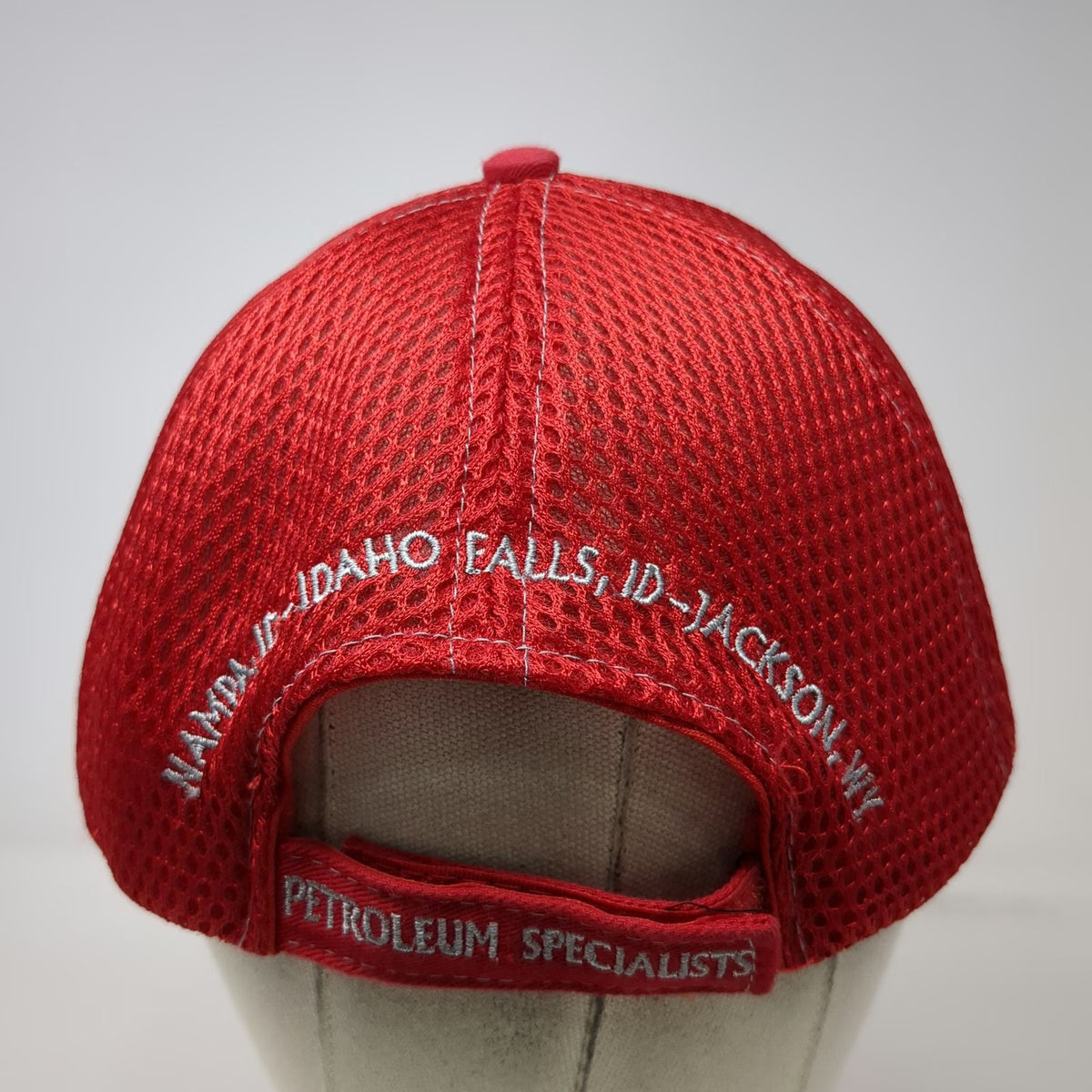 360 Apparel Baseball Cap Red One Size Conrad & Bischoff Mesh Back Strapback Hat