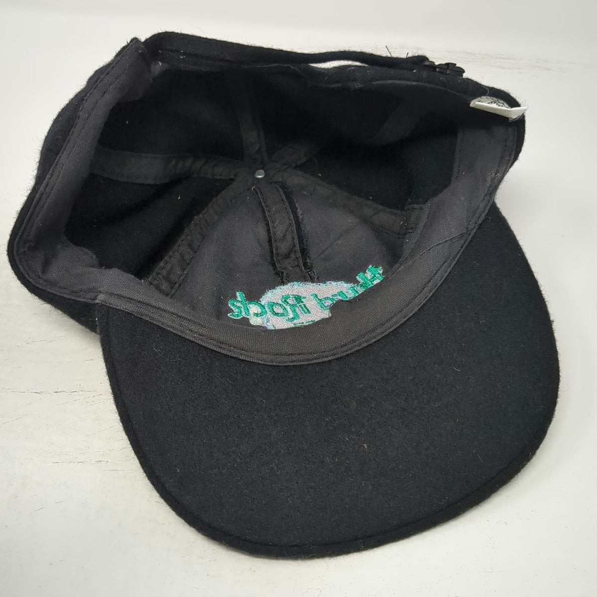 Hard Rock Cafe Baseball Cap Black One Size Amsterdam Wool Slideback Logo Hat