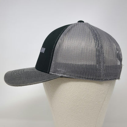 Outdoor Cap Trucker Hat Gray One Size RAM Logo Mesh Snapback Contrast Stitching