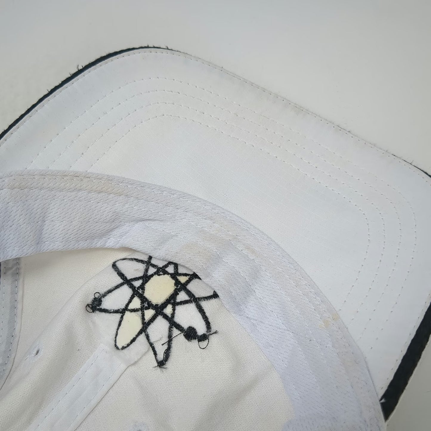 Cap America Baseball Cap White One Size Atomic Symbol UniTech US Nuclear Hat