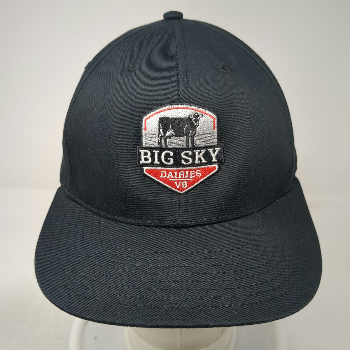Richardson Snapback Black One Size Hat Big Sky Dairies Cow Patch Agriculture