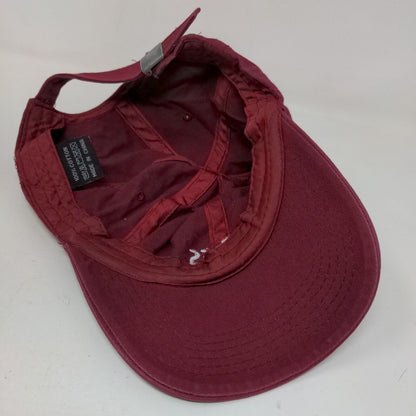 Unbranded Men's Slideback Hat Red Adjustable Embroidered Vibes Logo Cotton