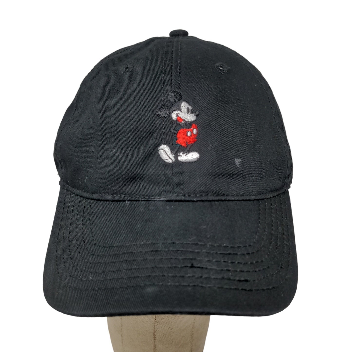 Disney Mickey Mouse Men's Slideback Hat Black Adjustable Embroidered Logo