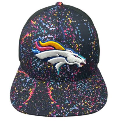 Denver Broncos NFL New Era Trucker Hat Black One Size Splatter Crucial Catch