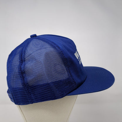 Koch Materials Company Snapback Trucker Hat Blue OSFA Solid Mesh Back