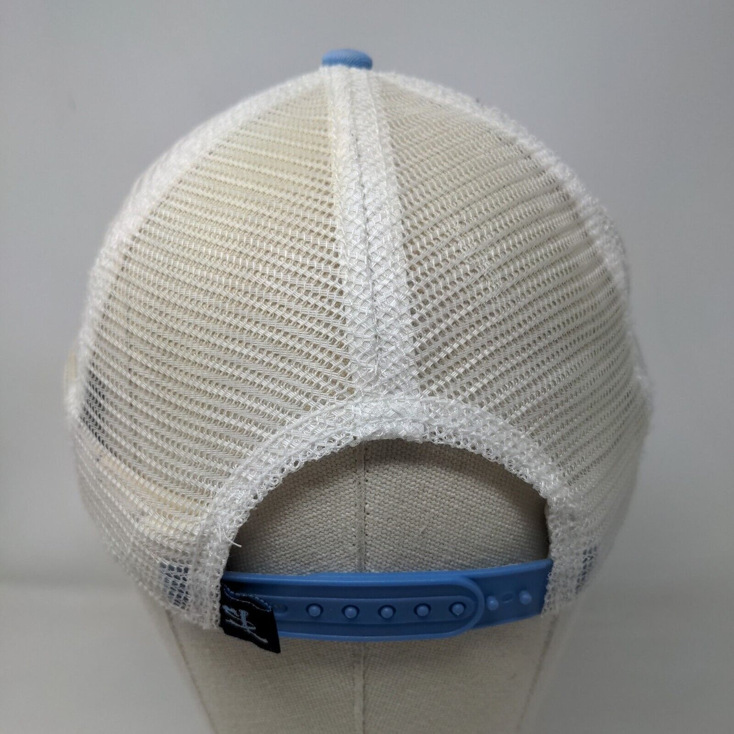 Salt Life Adventure Seas Division Trucker Hat Blue OSFM Embroidered Mesh Back