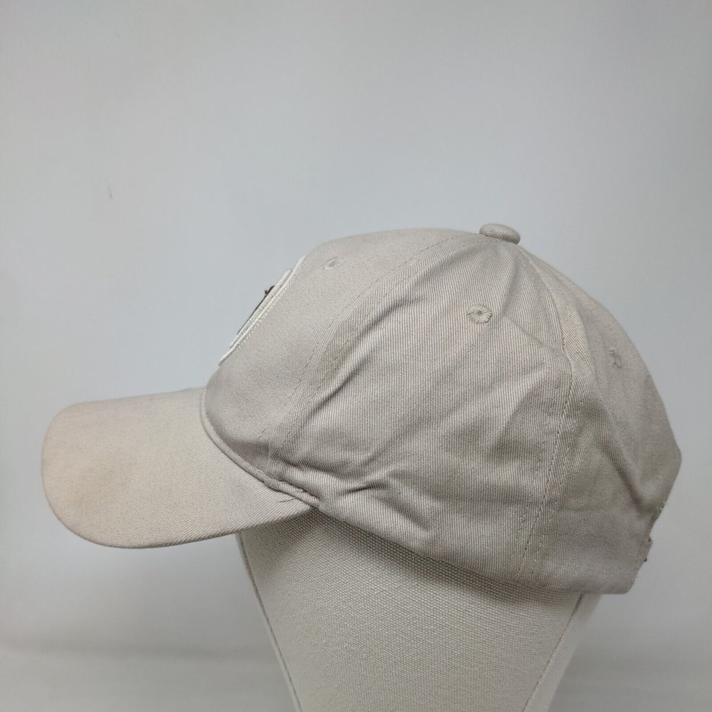 New Orleans Strapback Hat Brown One Size Embroidered Vented Holes Robin Ruth