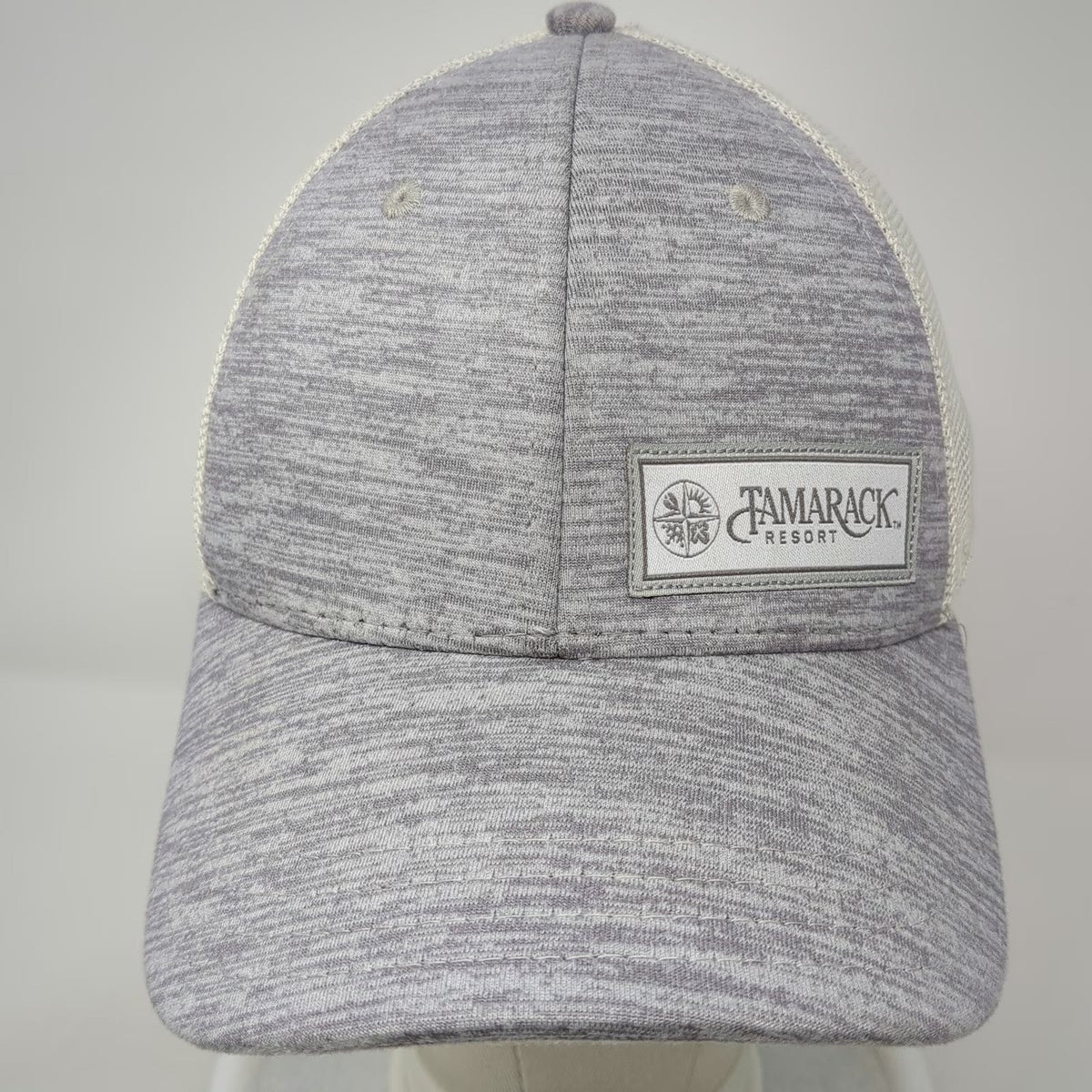 Pukka Trucker Hat Gray White One Size Tamarack Resort Patch Mesh Snapback