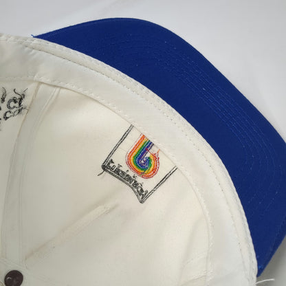 YoungAn 5 Panel Hat White Blue OS Pittsburgh Paints State Paint Co Snapback