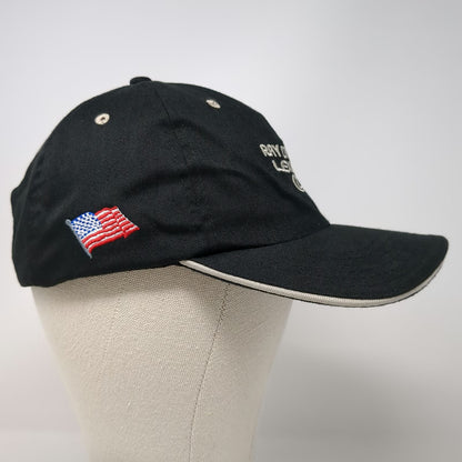 Ray Catena Lexus Hat Black Baseball Cap One Size Strapback USA Flag Side Logo