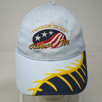Headgear Baseball Cap Blue One Size Freedom to Fly Oshkosh WI American Flag hat