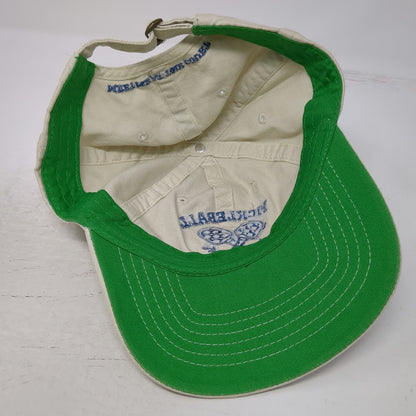 Beige Baseball Cap One Size Pickleball Varsity Meet Me At The Court Green Hat