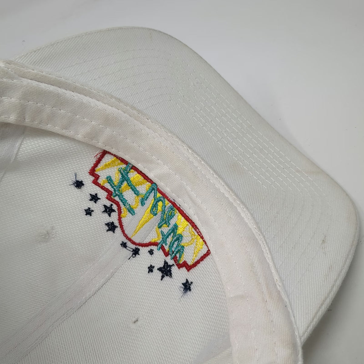 Headshot Baseball Cap White One Size Fiesta San Antonio 99 Embroidered Hat