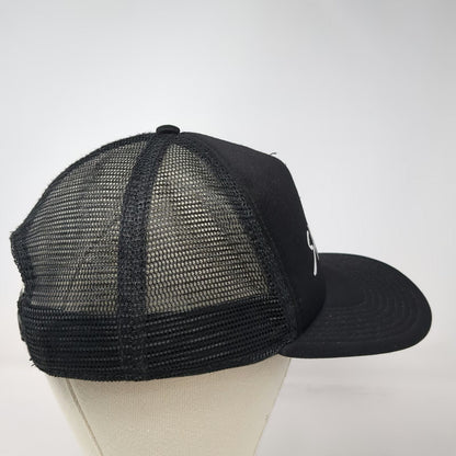 Strafe Trucker Hat Black One Size Mesh Snapback Ski Fast Foam Crown Cap