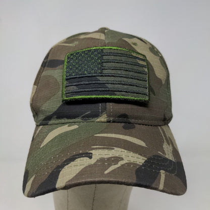 Unbranded Men's Strapback Camo Hat OSFM Embroidered American Flag Patriotic