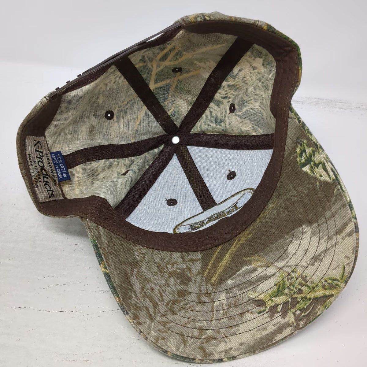 K-Products Snapback Green Camo One Size Telone Logo Woodland Forest Hat