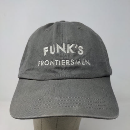 Funk's Frontiersman Men's Slideback Hat Gray Size OSFA Embroidered Logo