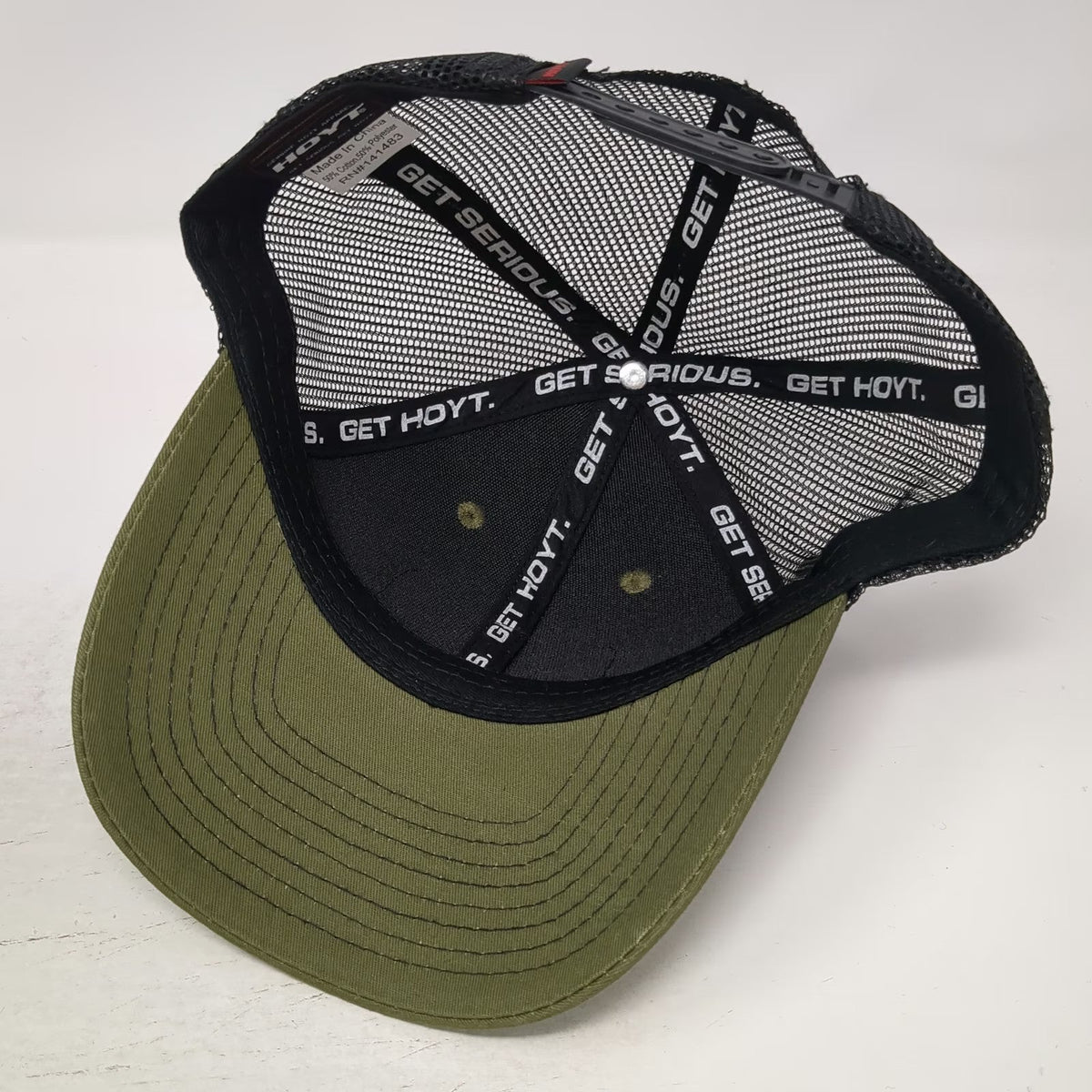 Hoyt Archery Trucker Hat Green One Size Redwrx Patch Mesh Snapback Red Black