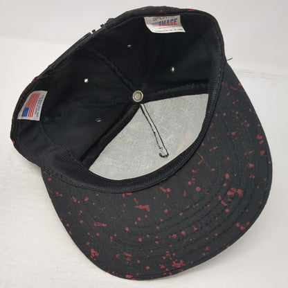 Sports Image 5 Panel Black Hat OS Snapback Texaco Havoline Racing USA Vintage