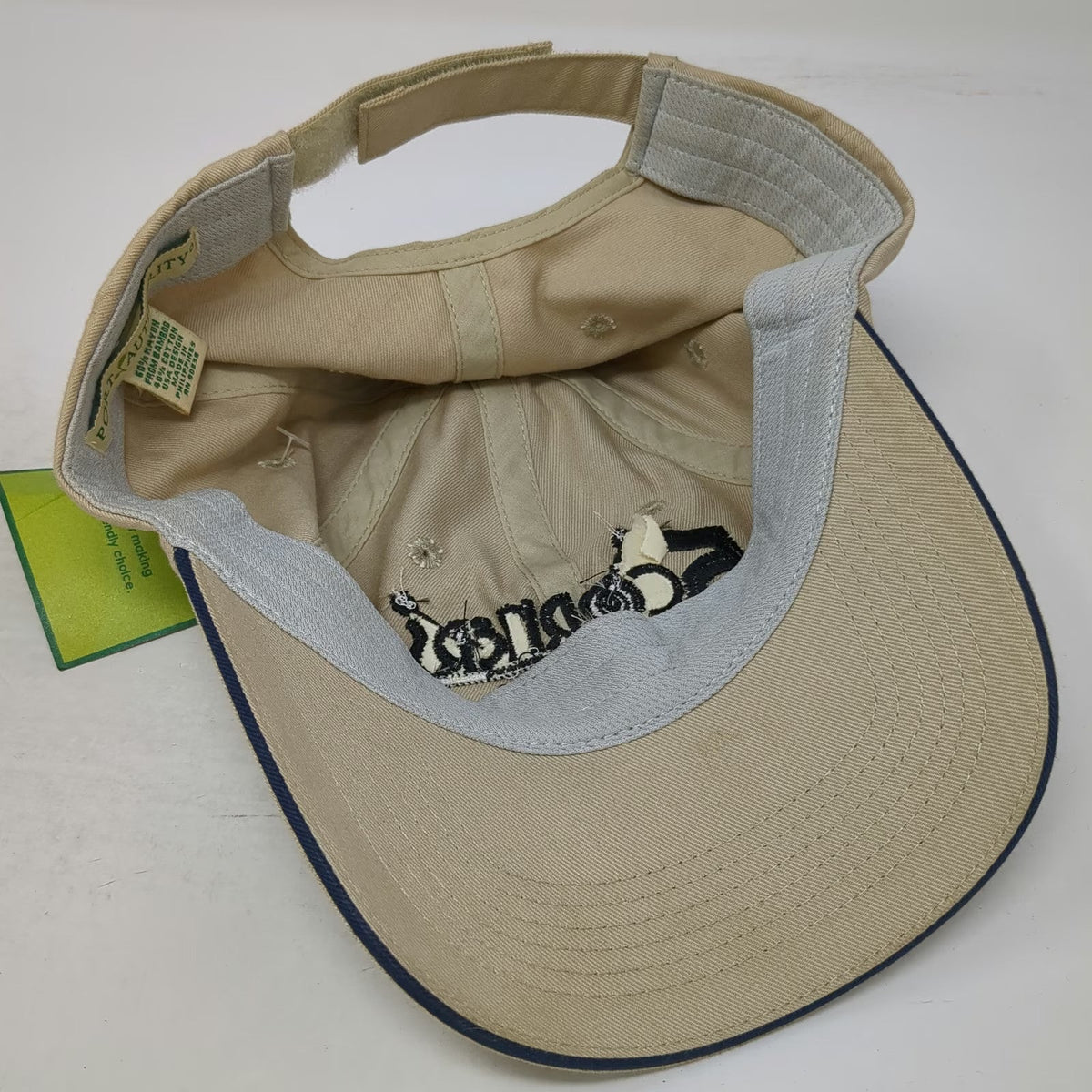 Port Authority Baseball Cap Beige One Size 5 Corners Bar Bamboo Strapback Hat
