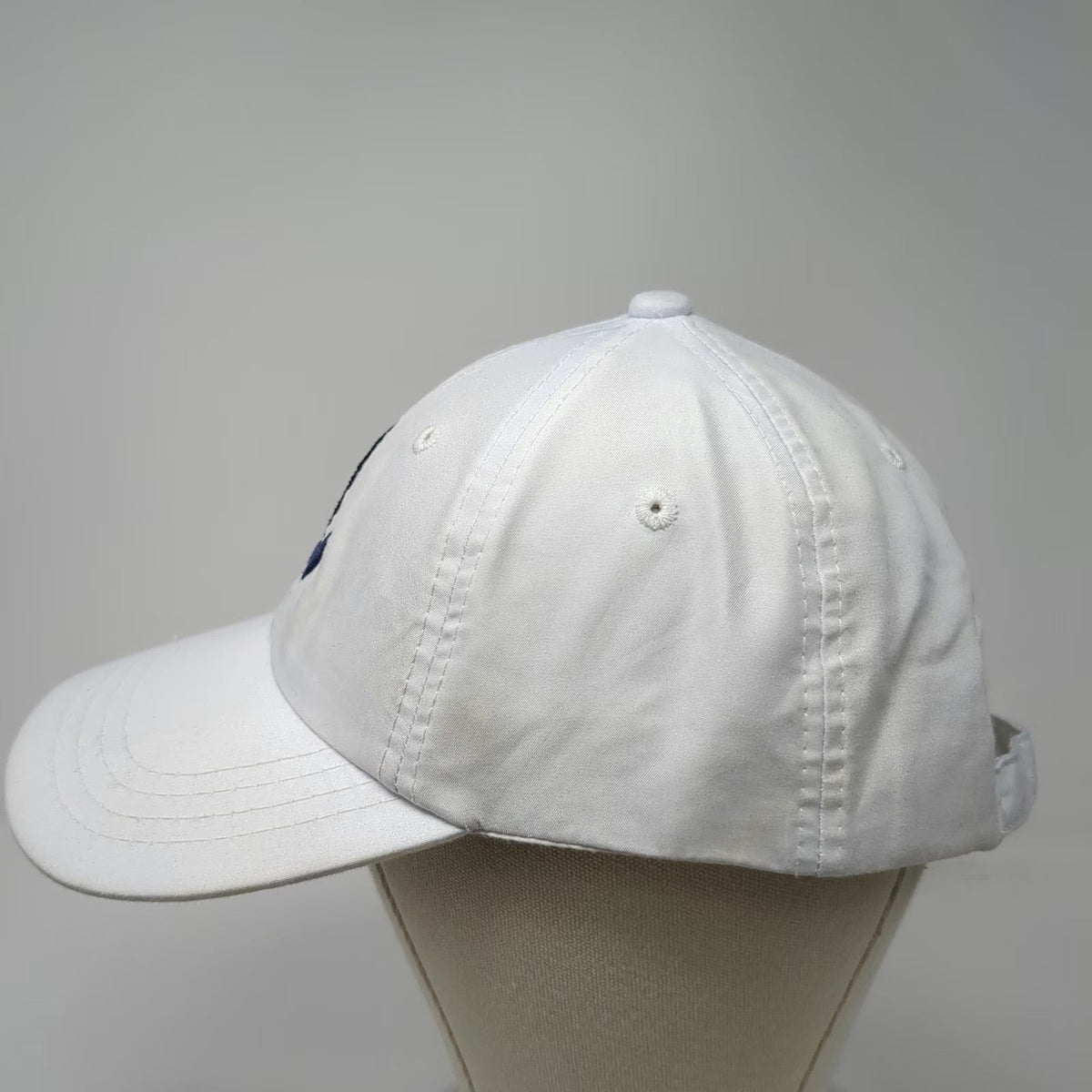 White Blue Baseball Cap Hat One Size Legendary L Logo Slideback Curved Brim