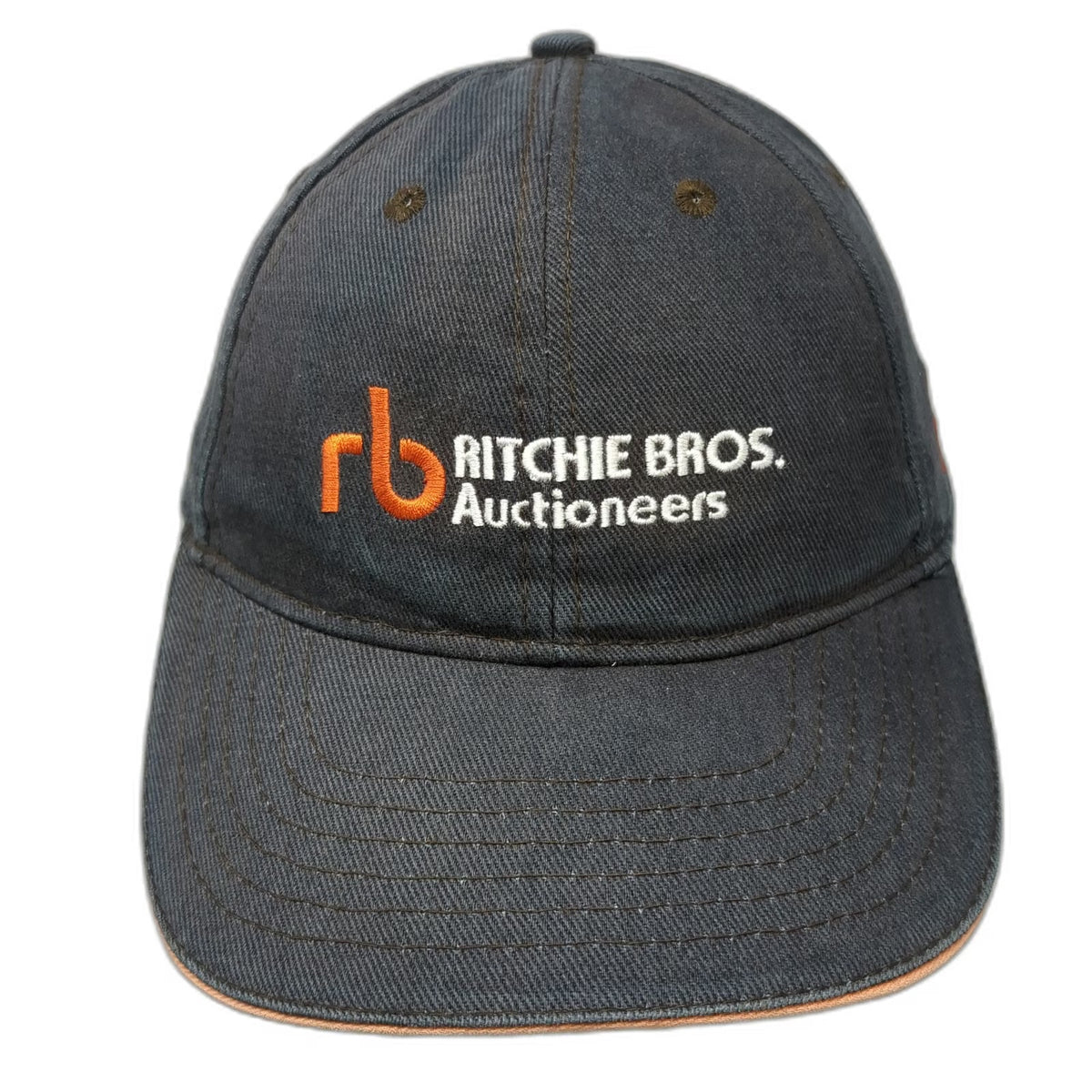 Ritchie Bros Auctioneers Hat Black One Size Baseball Cap Strapback Logo Orange