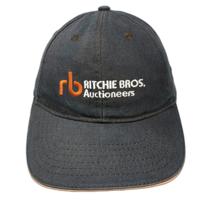 Ritchie Bros Auctioneers Hat Black One Size Baseball Cap Strapback Logo Orange
