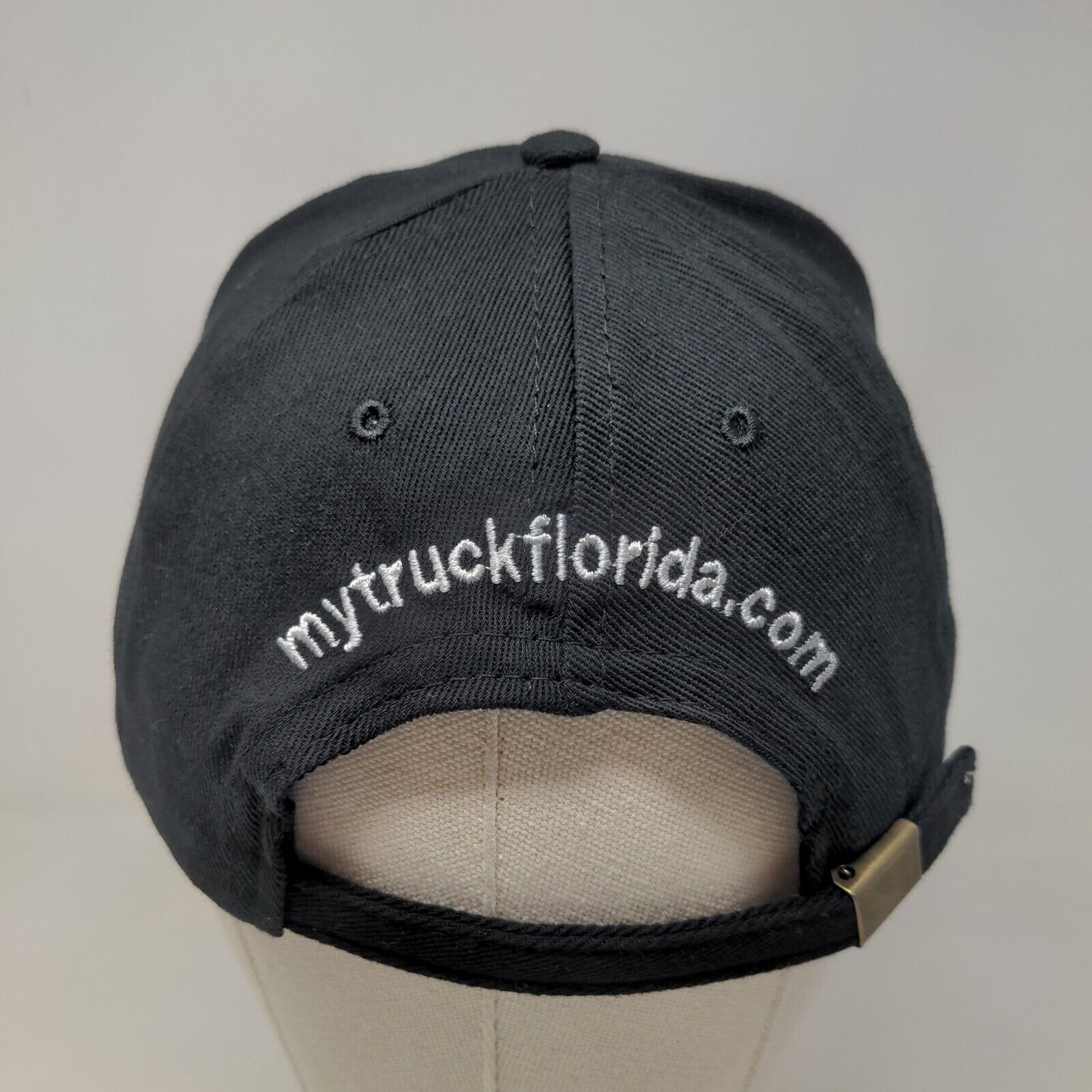 My Truck Pickup Shop Men's Slideback Hat Black Adjustable Embroidered Logo