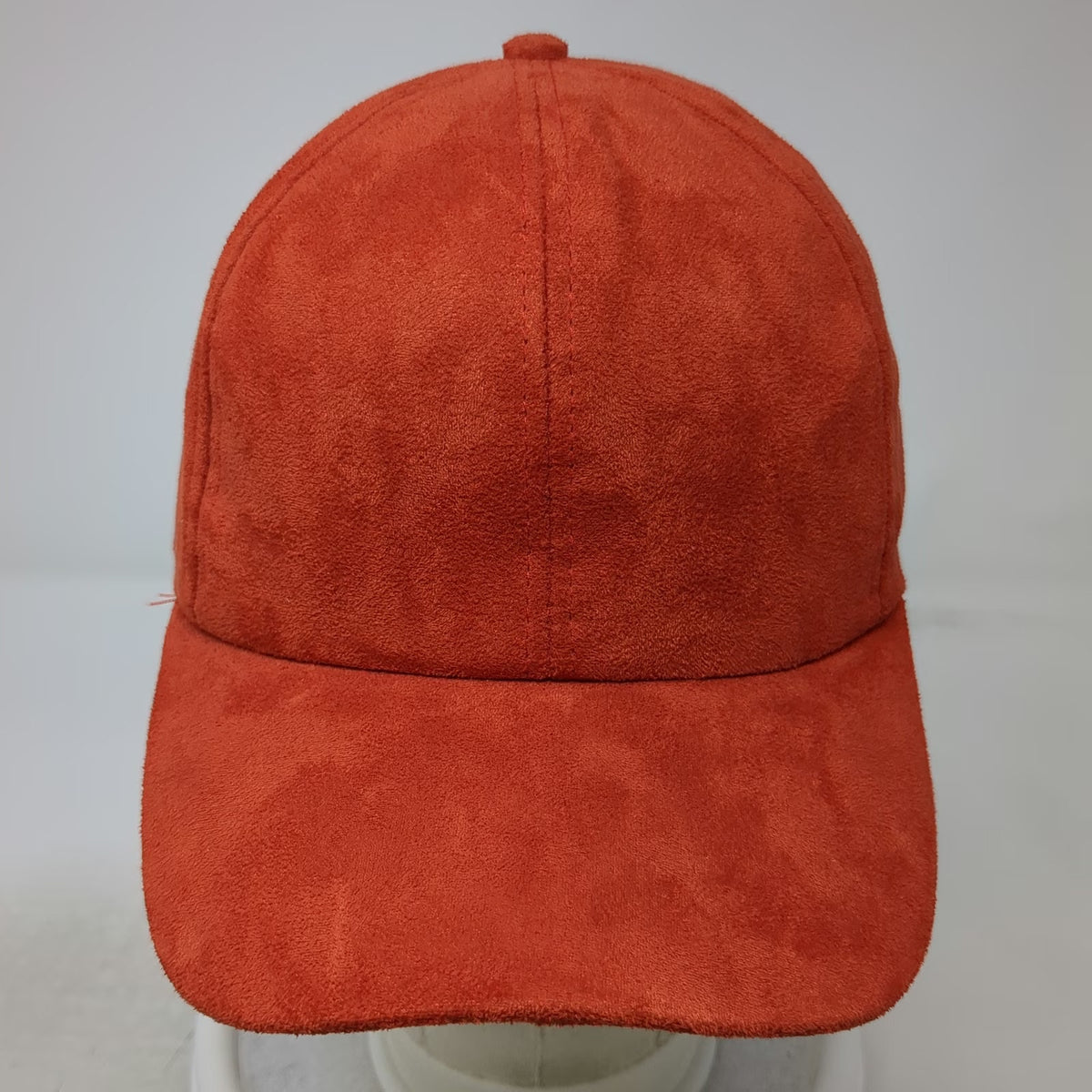 Vera New York Baseball Cap Orange One Size Blank Faux Suede Hat Slideback Buckle