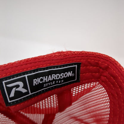 Sockeye Brewing Snapback Trucker Hat Red OS Adjustable Mesh Back Richardson