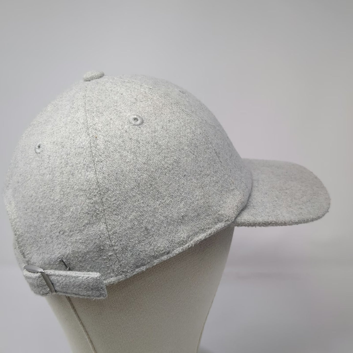 Aeropostale Baseball Cap Gray One Size Wool Blend Adjustable Slideback Hat