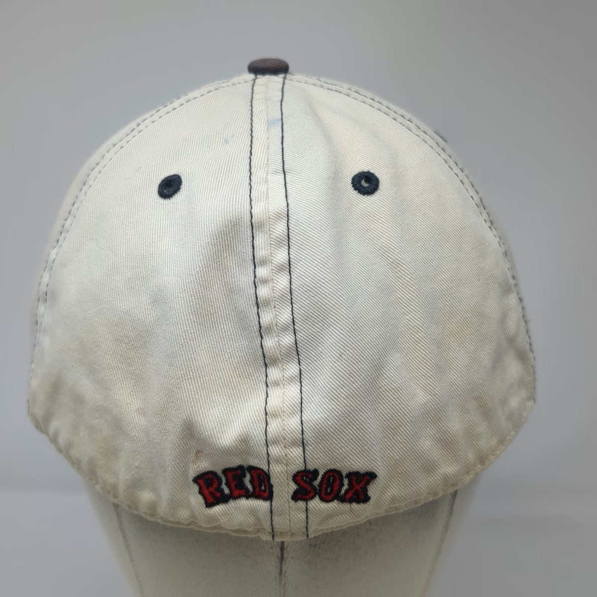 Boston Red Sox MLB '47 Twins Baseball Cap Beige XL Contrast Stitching Fitted Hat