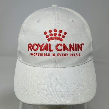 Royal Canin Baseball Cap White Red One Size Adjustable Embroidered Logo Hat