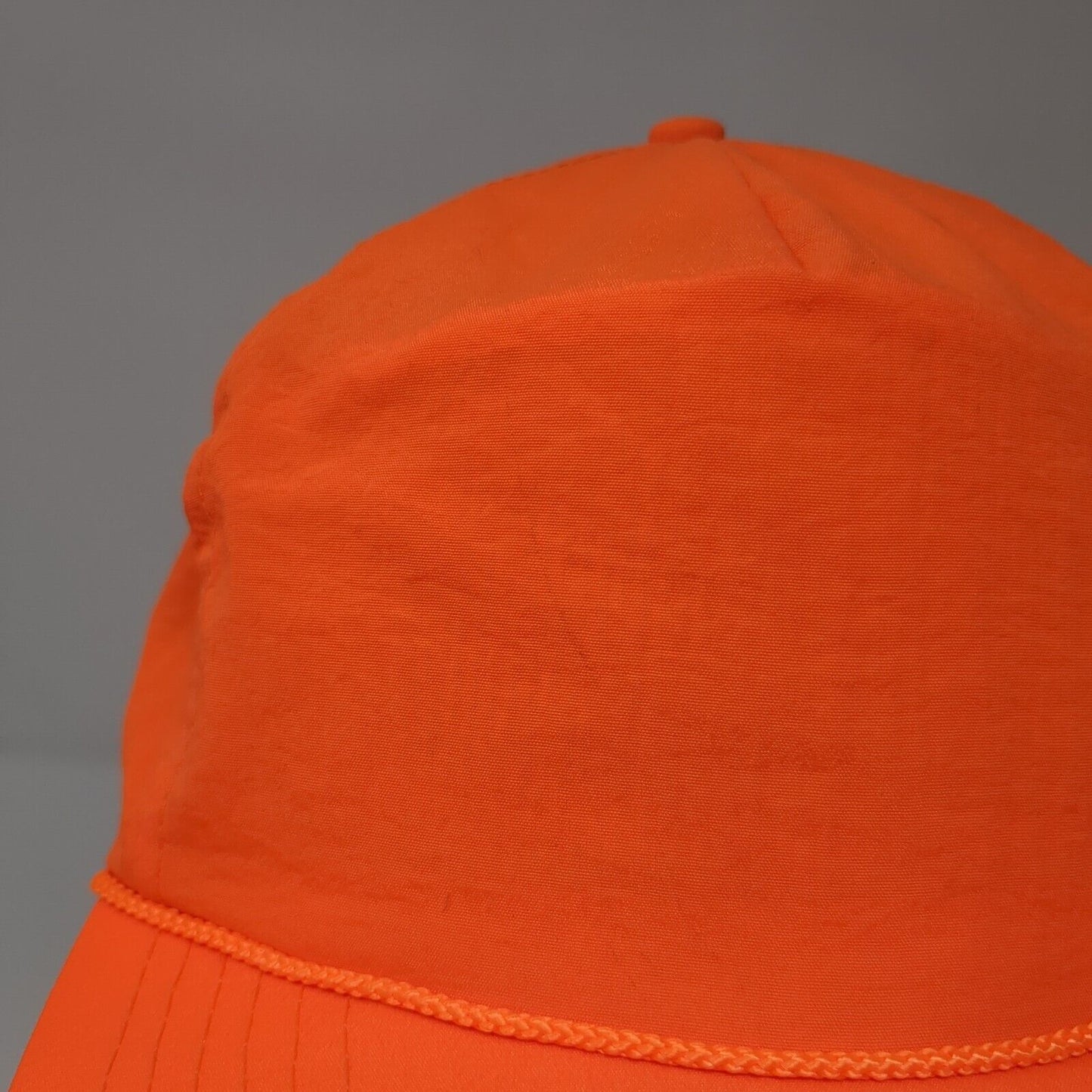Unbranded Snapback Hat Orange One Size Adjustable 6 Panel Blank Rope