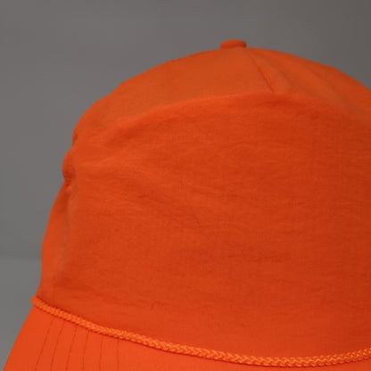 Unbranded Snapback Hat Orange One Size Adjustable 6 Panel Blank Rope