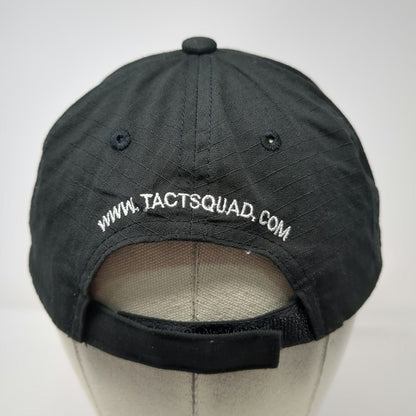Tact Squad Baseball Cap Black One Size Strapback Tactical Logo Embroidered Hat