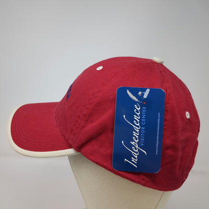 Perrin Baseball Cap Red One Size Philadelphia 1776 Embroidery Slideback Hat