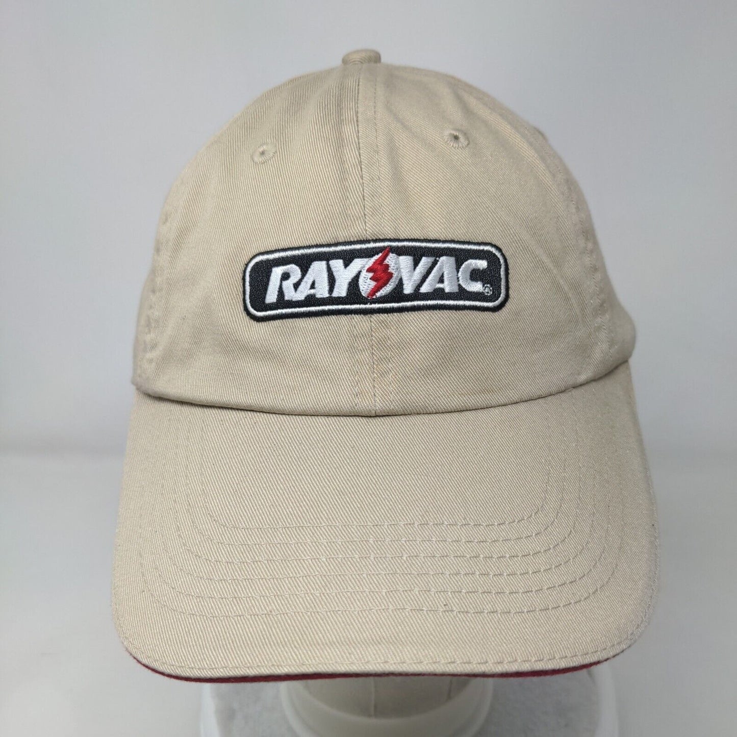 Rayovac Slideback Hat Tan One Size Adjustable Embroidered Vented Holes 6 Panel