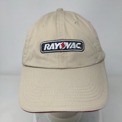 Rayovac Slideback Hat Tan One Size Adjustable Embroidered Vented Holes 6 Panel