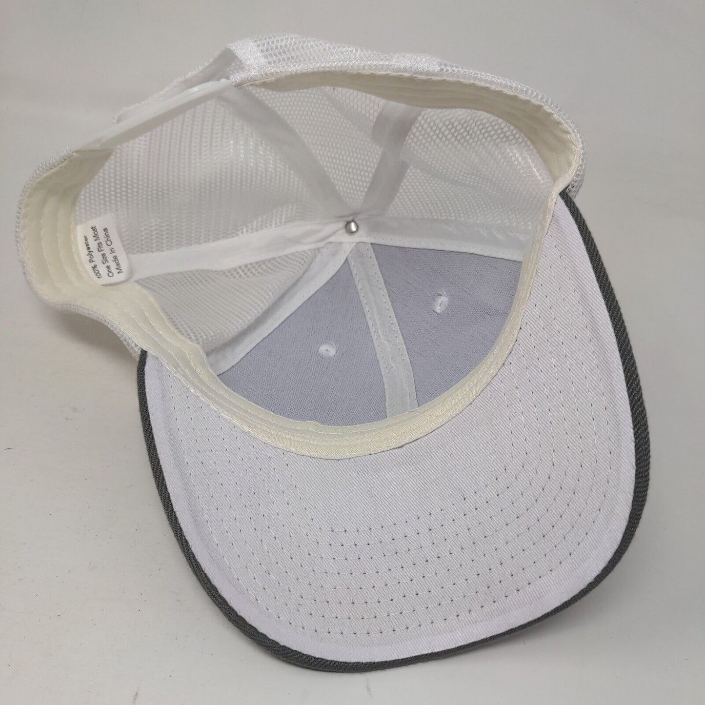 I'll Bring The Alibi Snapback Mesh Back Trucker Hat Gray OSFM Colorblock