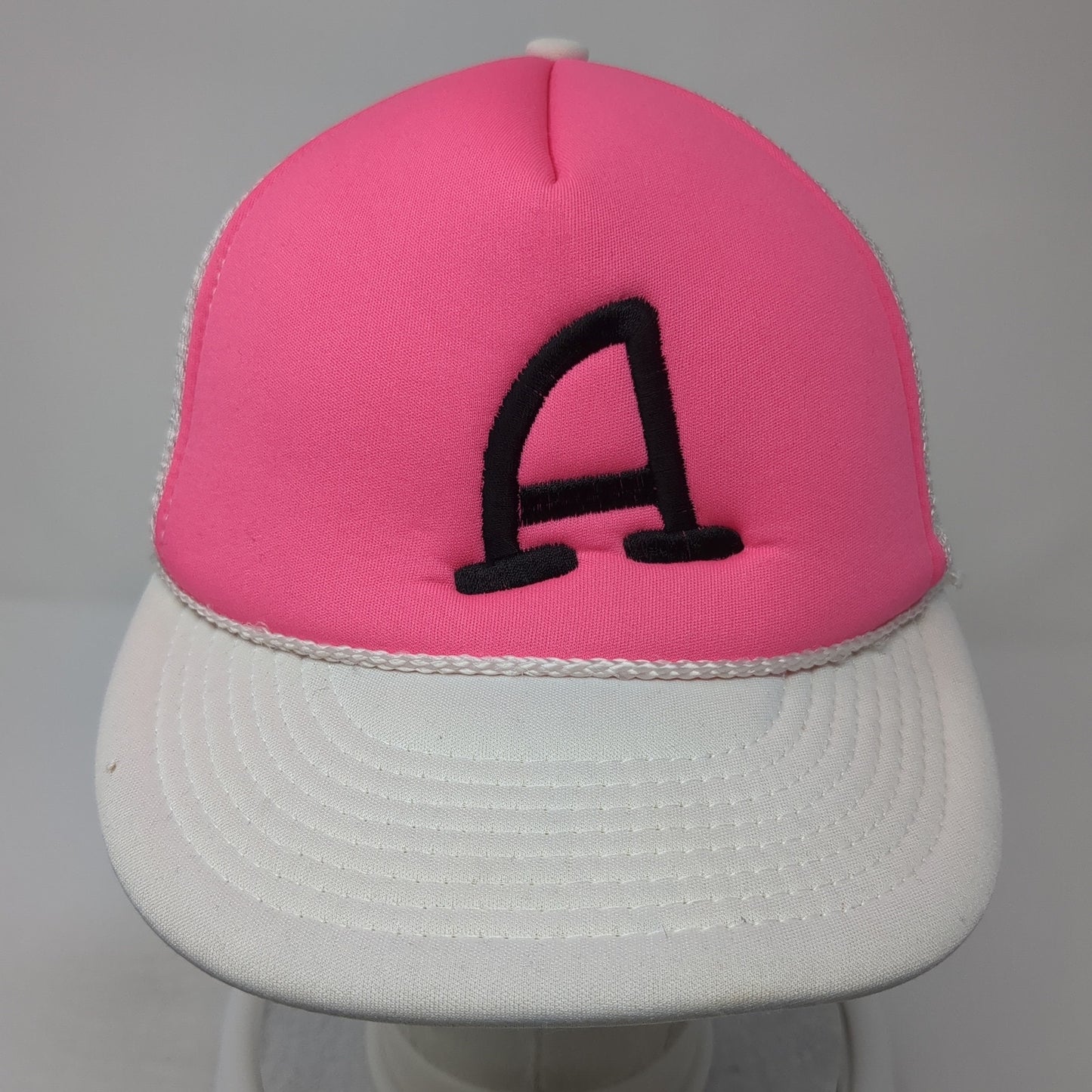 Letter A Snapback Rope Trucker Hat Multi One Size Mesh Back Decky